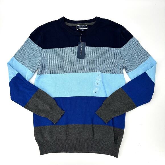 Club Room blue tone color block sweater Size S - Picture 2 of 9